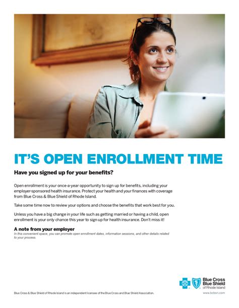 health insurance open enrollment flyer template